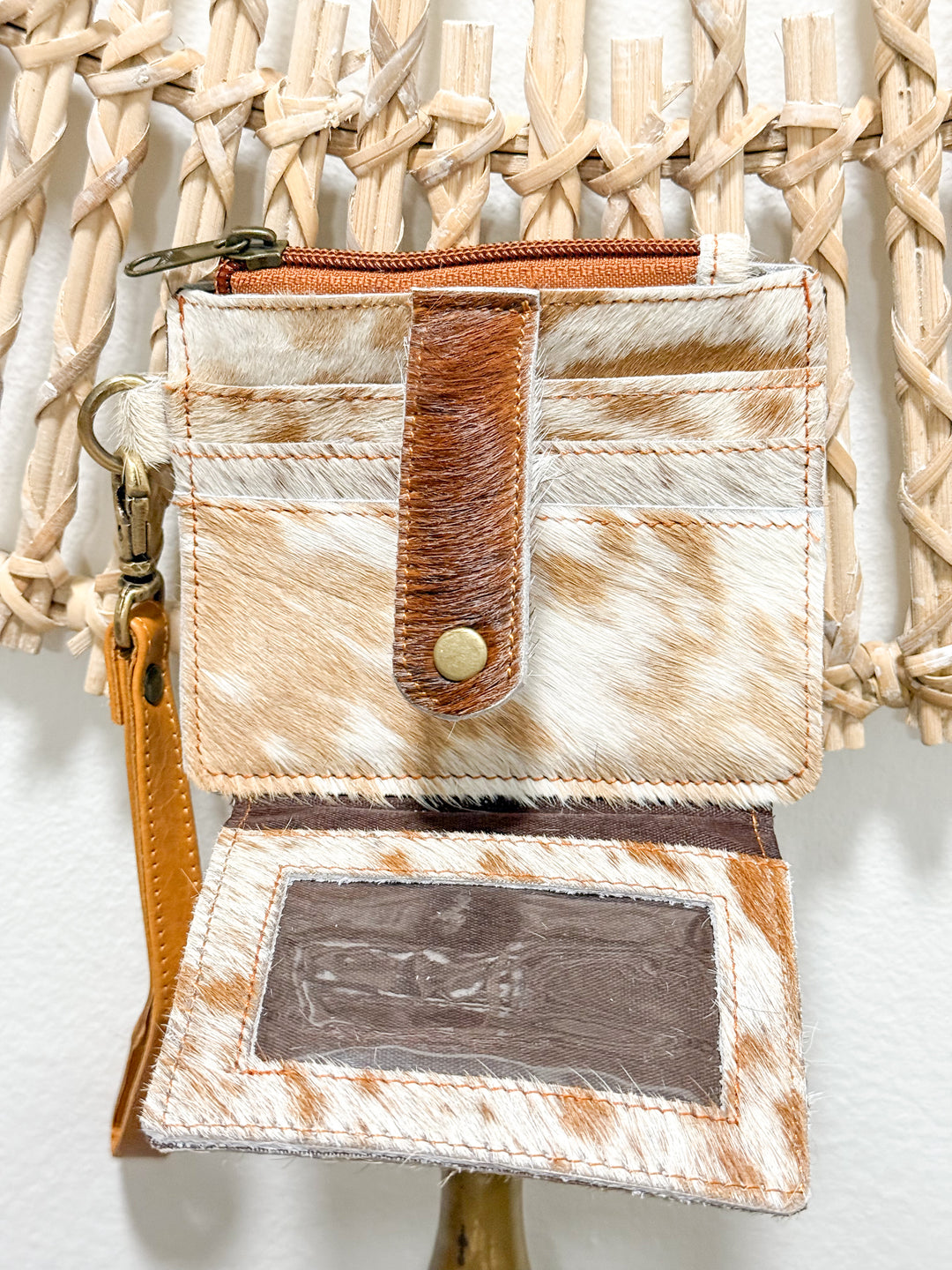 Cowhide Card Holder Wristlet