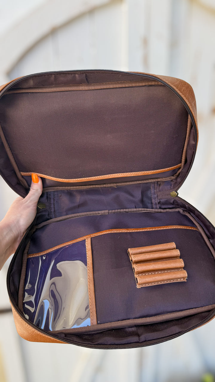 Word over World | Desert Tan Handmade Cowhide and Leather Study Bible Zipper Cases