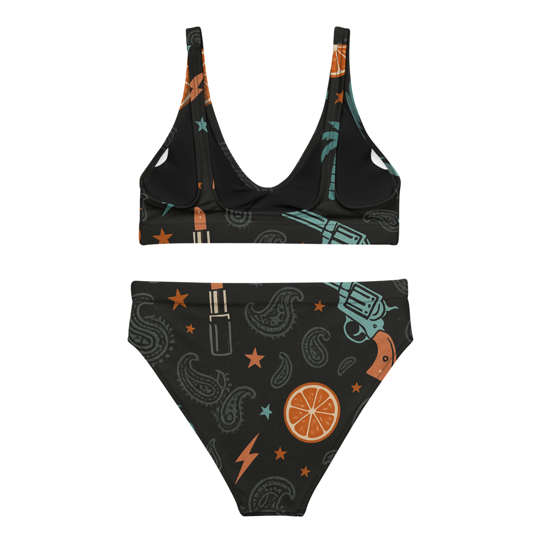 East Coast Carry Exclusive Florida Vibes Design High Waisted Bikini Set
