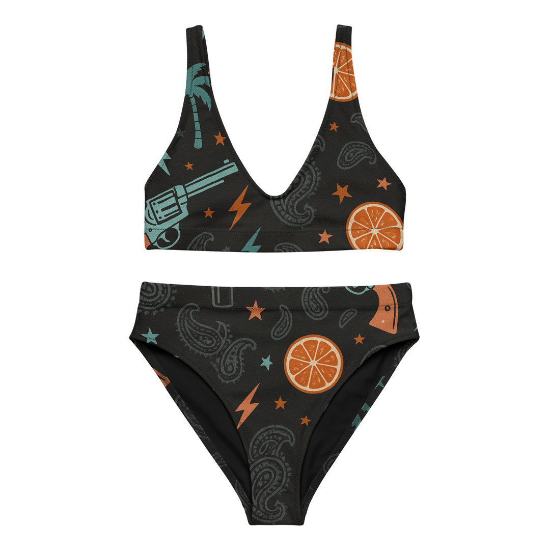 East Coast Carry Exclusive Florida Vibes Design High Waisted Bikini Set