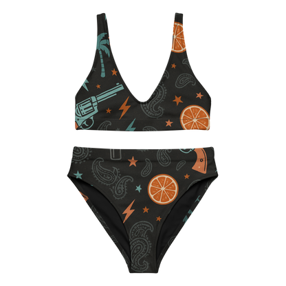 East Coast Carry Exclusive Florida Vibes Design High Waisted Bikini Set