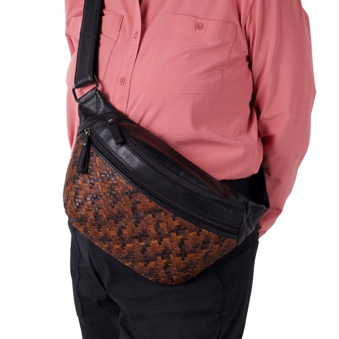 Concealed Carry Haisley Woven Leather Sling by Lady Conceal
