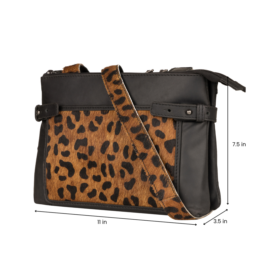 Concealed Carry Paige Hair-on Leather Crossbody by Lady Conceal