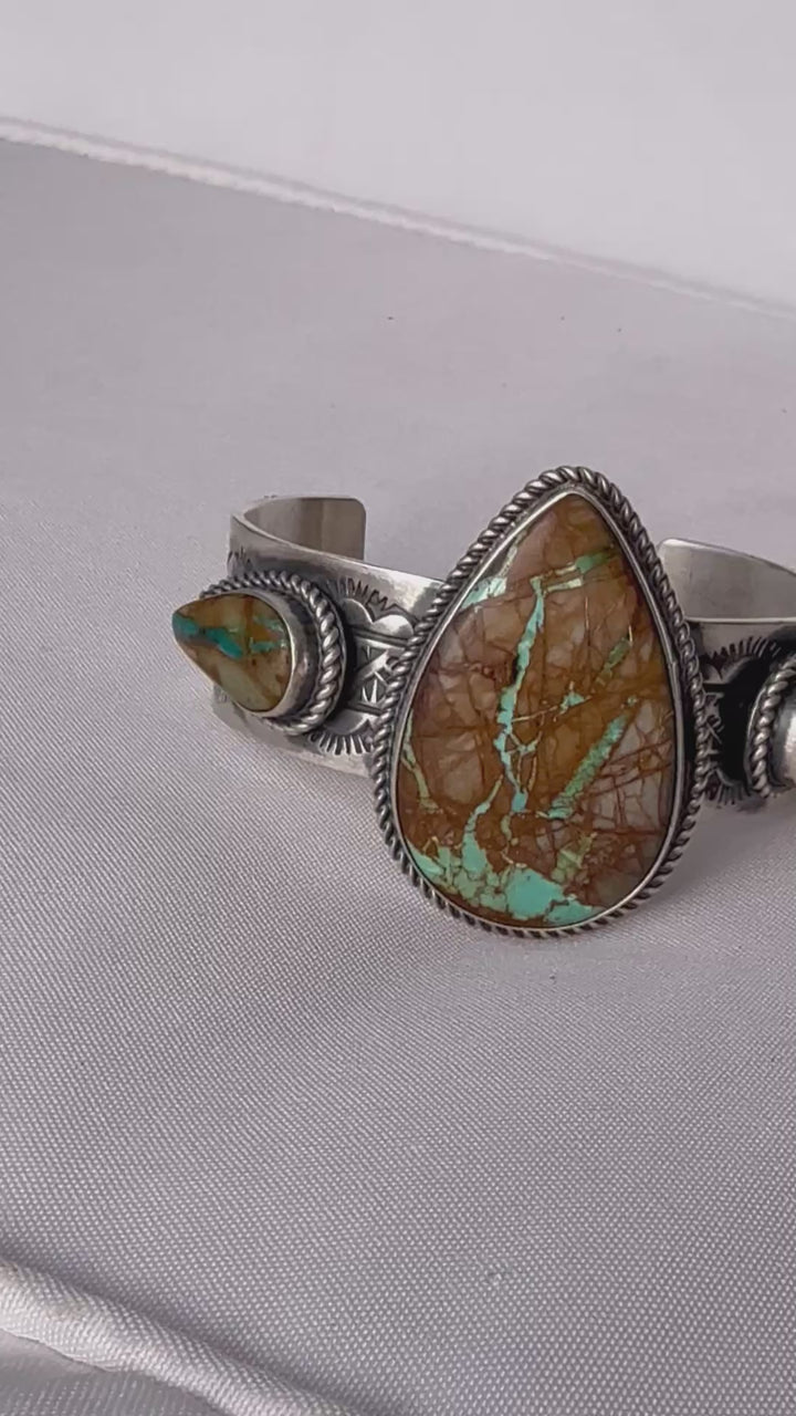 Rick Enriquez #7 of 7 | Royston Ribbon Turquoise Sterling Silver Cuff | 7” Fit
